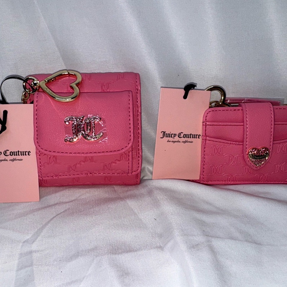 Juicy Couture Pink Wallet and Card Holder Set